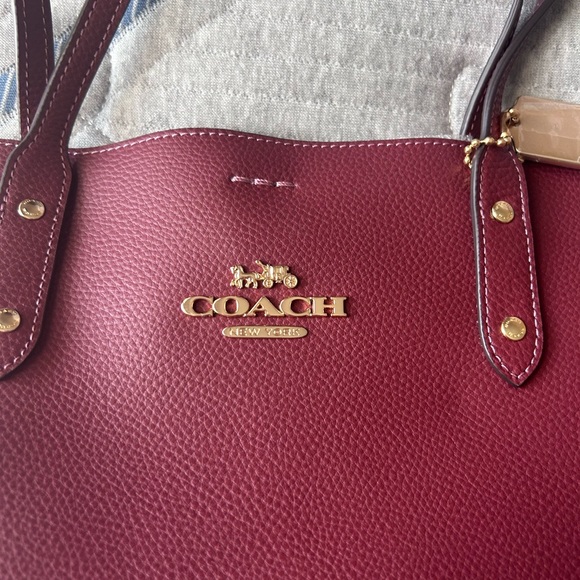 Coach Pebbled Leather Tote Bag - Picture 2 of 7